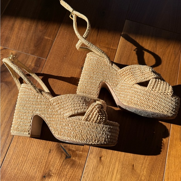 Loeffler Randall Women's Cream Woven Espadrilles - Picture 2 of 4